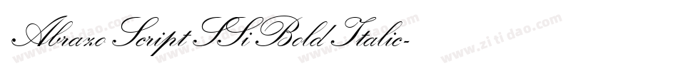Abrazo Script SSi Bold Italic字体转换
